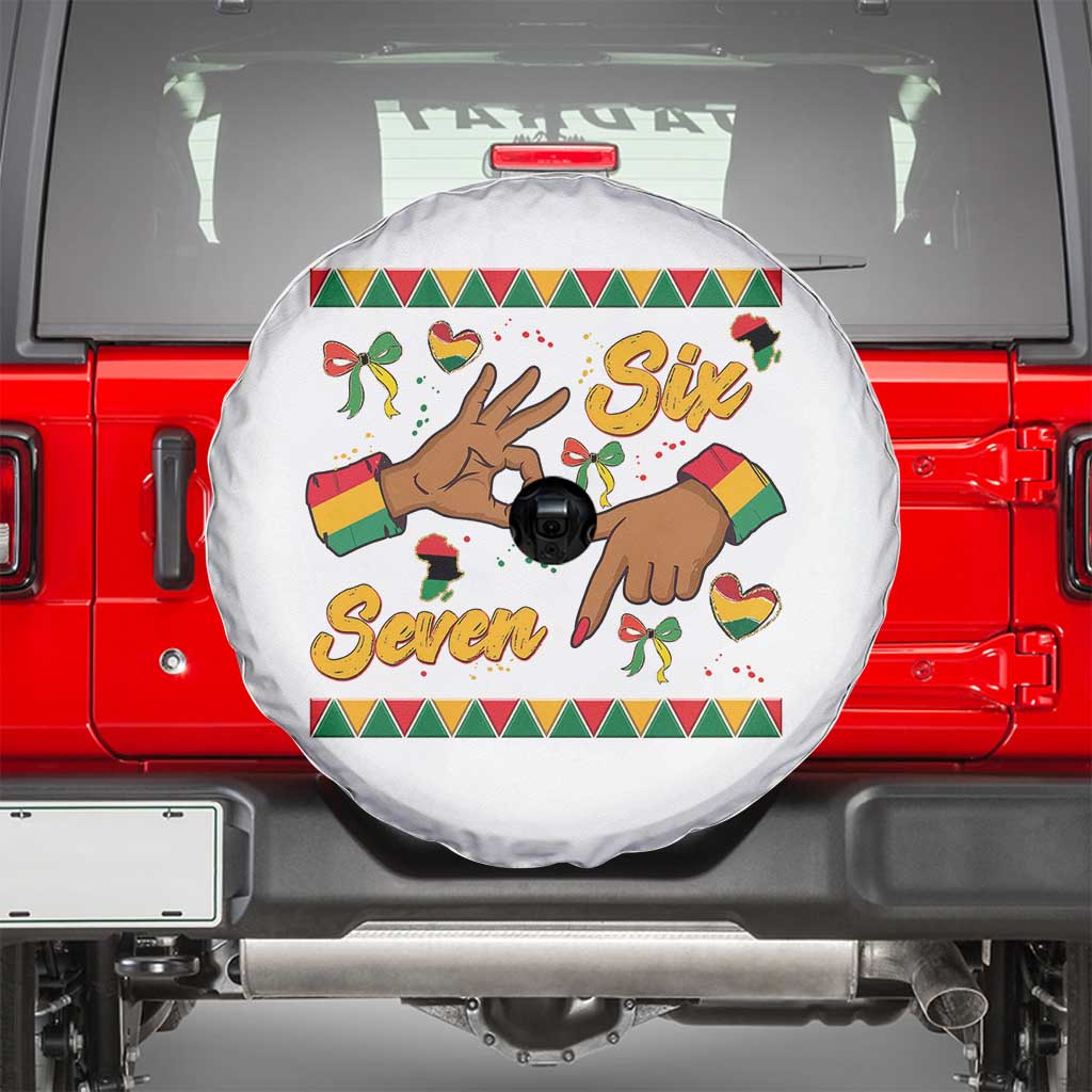 Funny 67 Meme Black History Month Spare Tire Cover Gen Z Alpha Gift TS12 White Print Your Wear
