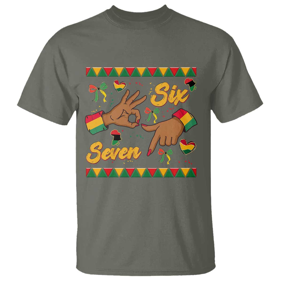 Funny 67 Meme Black History Month T Shirt Gen Z Alpha Gift TS12 Military Green Print Your Wear