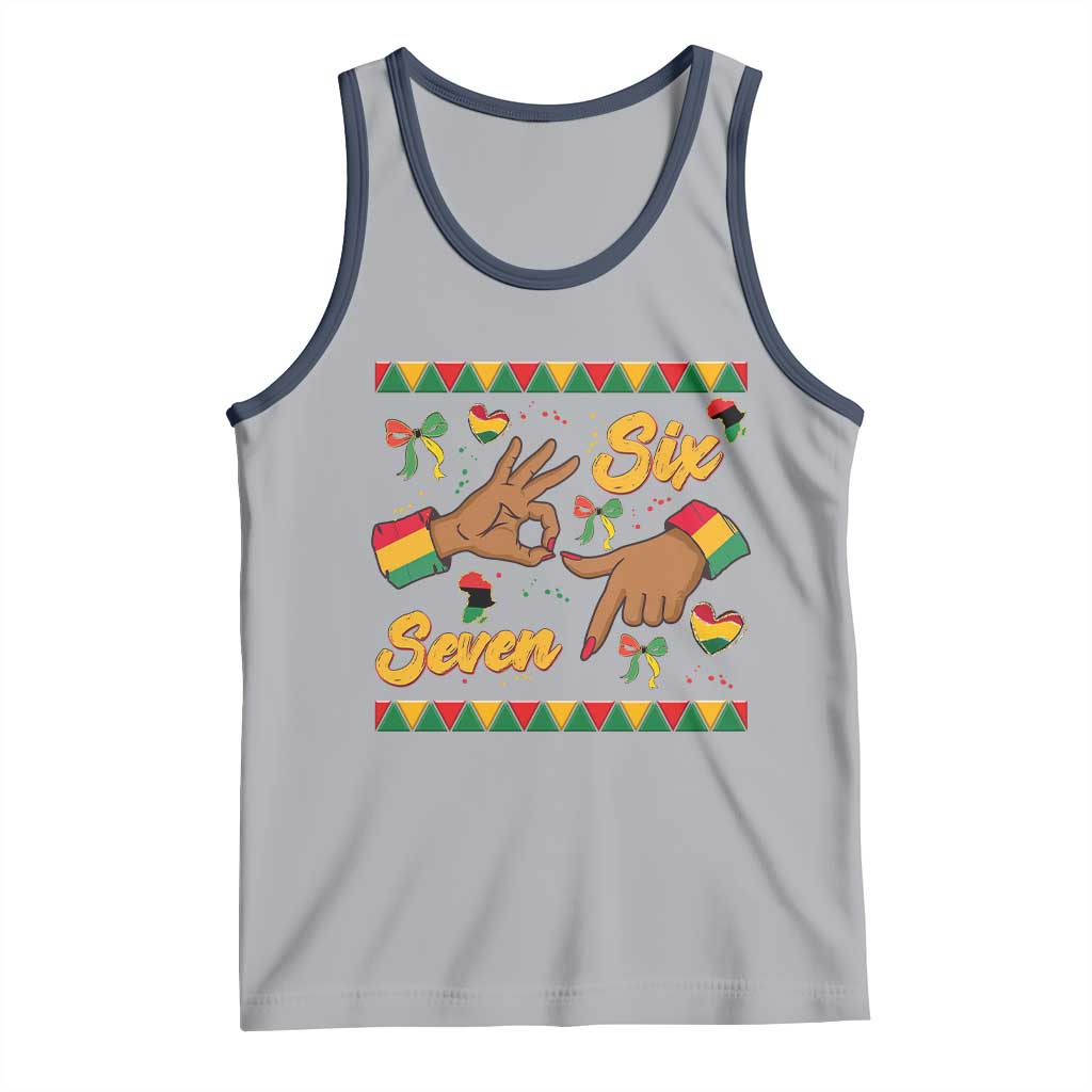 Funny 67 Meme Black History Month Tank Top Gen Z Alpha Gift TS12 Athletic Heather Navy Print Your Wear