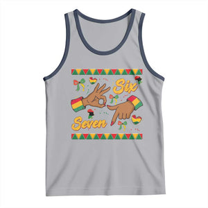 Funny 67 Meme Black History Month Tank Top Gen Z Alpha Gift TS12 Athletic Heather Navy Print Your Wear