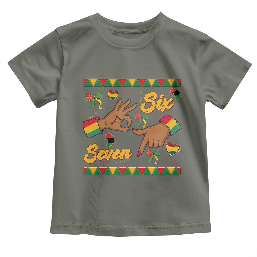 Funny 67 Meme Black History Month Toddler T Shirt Gen Z Alpha Gift TS12 Military Green Print Your Wear