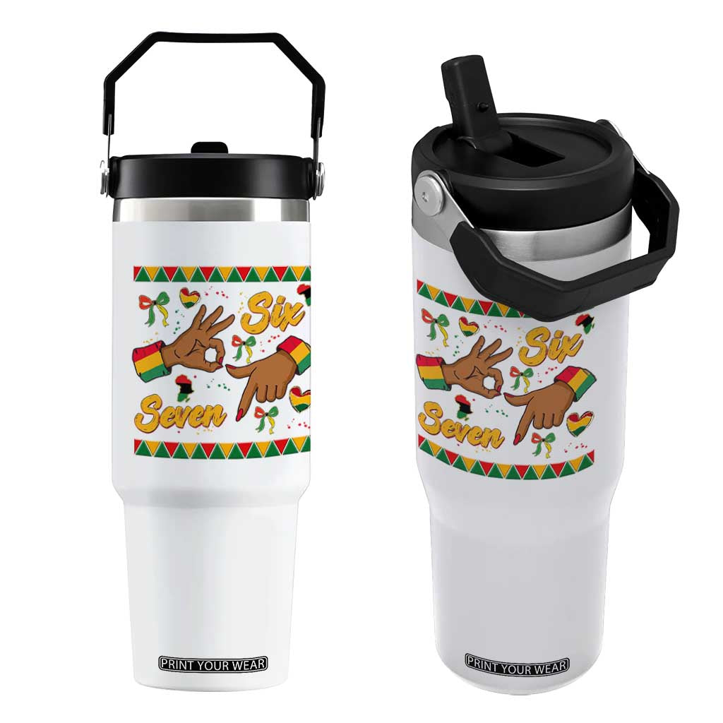 Funny 67 Meme Black History Month Flip Straw Tumbler Gen Z Alpha Gift TS12 One Size: 30 oz White Print Your Wear