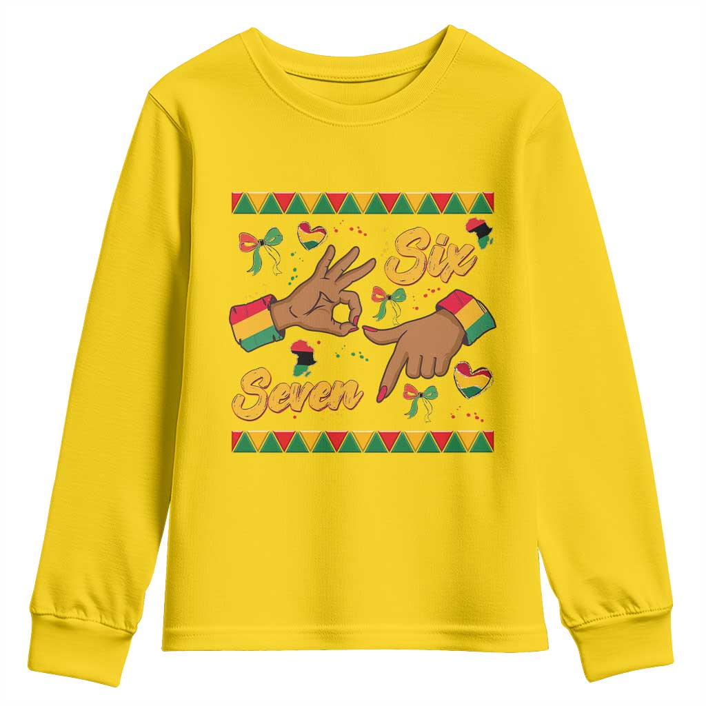 Funny 67 Meme Black History Month Youth Sweatshirt Gen Z Alpha Gift TS12 Daisy Print Your Wear