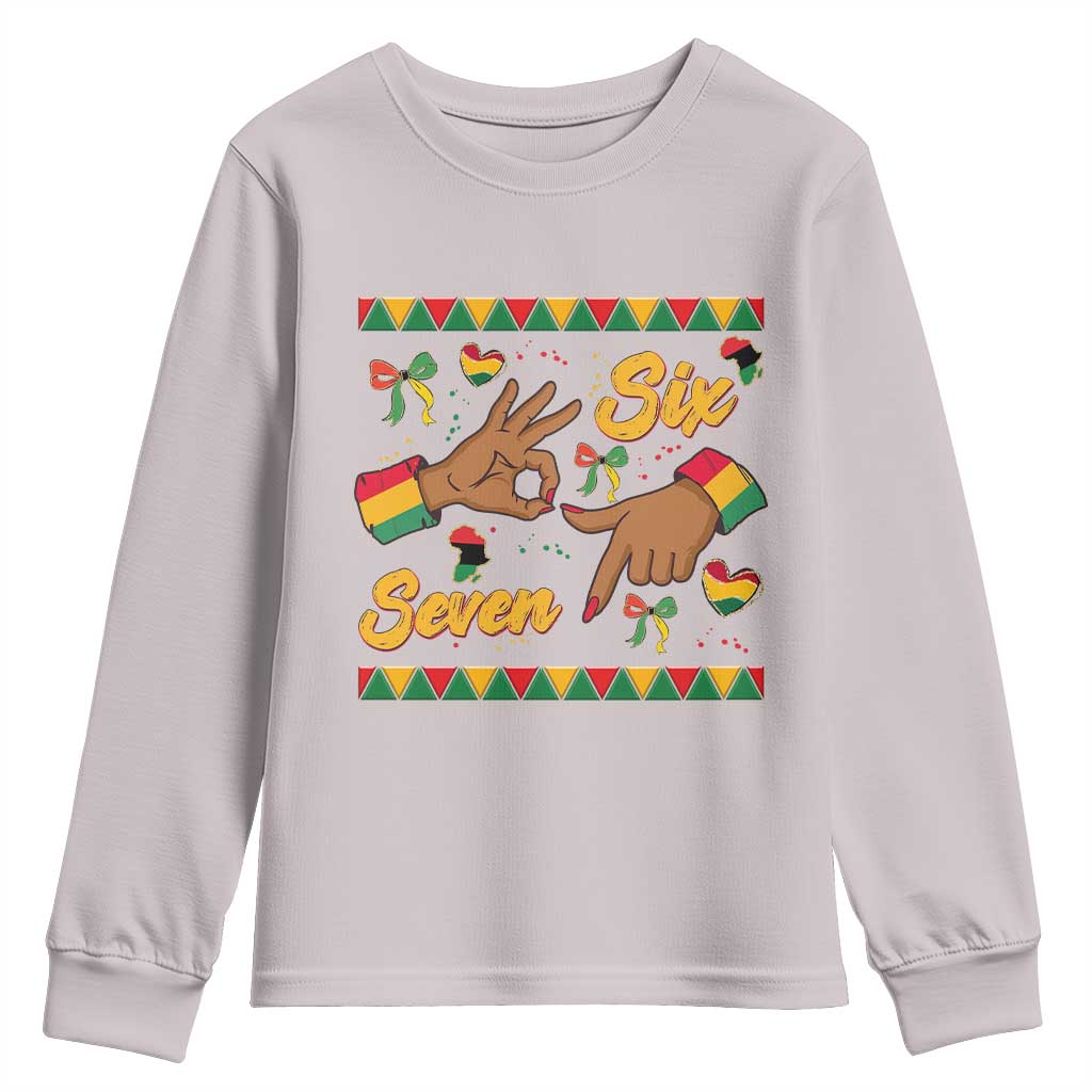 Funny 67 Meme Black History Month Youth Sweatshirt Gen Z Alpha Gift TS12 Ice Gray Print Your Wear