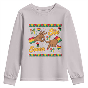Funny 67 Meme Black History Month Youth Sweatshirt Gen Z Alpha Gift TS12 Ice Gray Print Your Wear