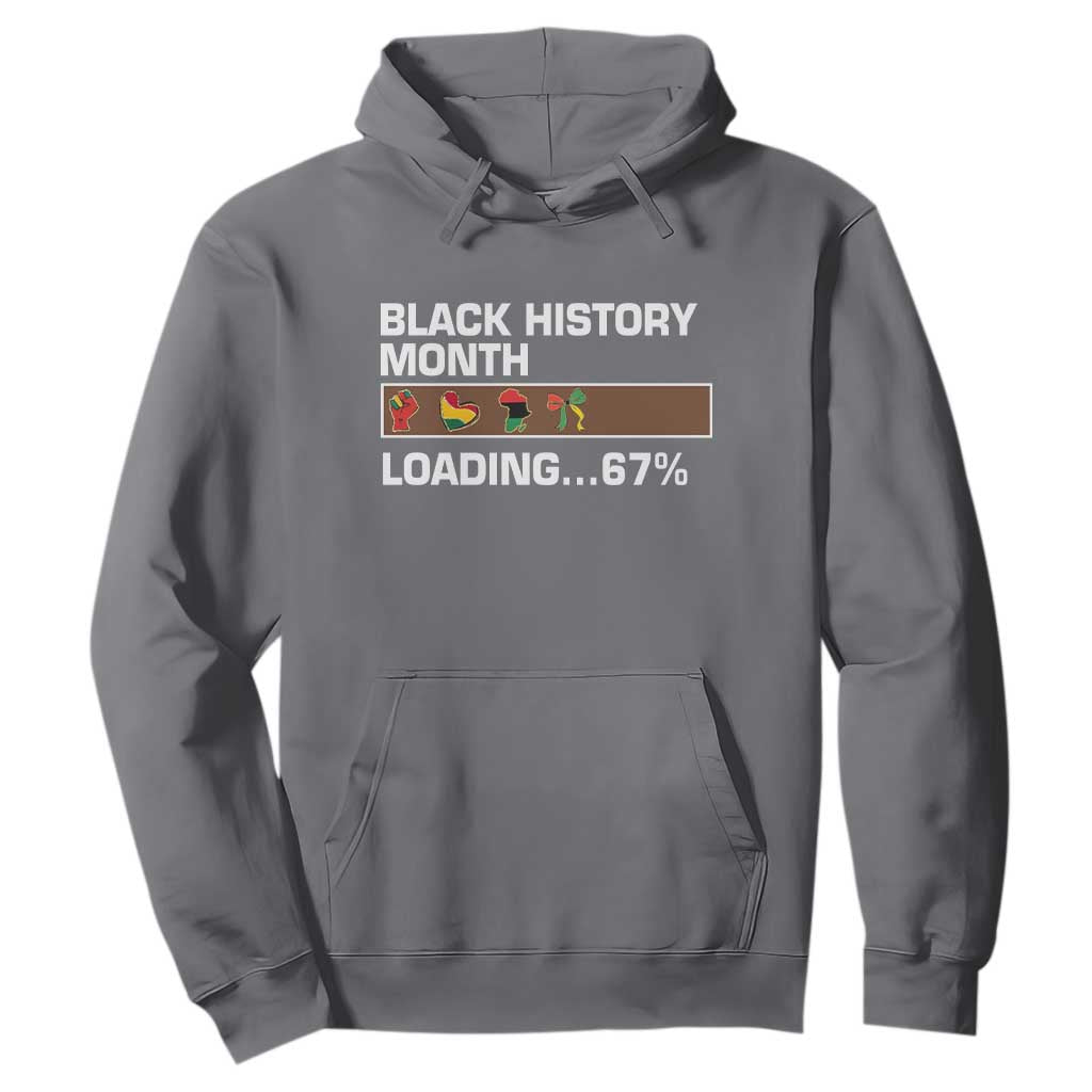 Funny Black History Month Loading Hoodie Six Seven Meme TS12 Charcoal Print Your Wear