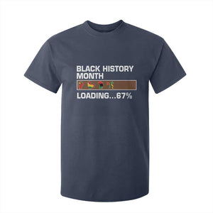 Funny Black History Month Loading T Shirt For Kid Six Seven Meme TS12 Navy Print Your Wear