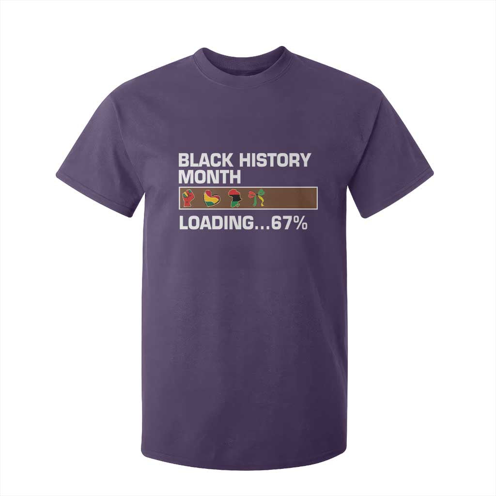Funny Black History Month Loading T Shirt For Kid Six Seven Meme TS12 Purple Print Your Wear