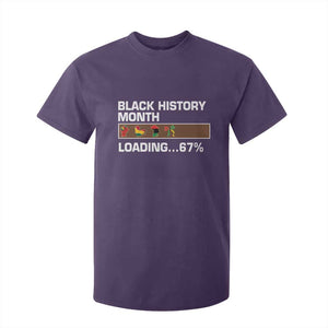 Funny Black History Month Loading T Shirt For Kid Six Seven Meme TS12 Purple Print Your Wear