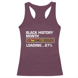 Funny Black History Month Loading Racerback Tank Top Six Seven Meme TS12 Maroon Print Your Wear