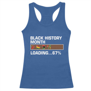 Funny Black History Month Loading Racerback Tank Top Six Seven Meme TS12 Royal Blue Print Your Wear