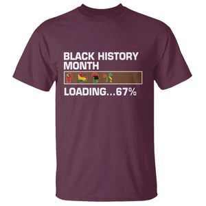 Funny Black History Month Loading T Shirt Six Seven Meme TS12 Maroon Print Your Wear