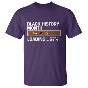 Funny Black History Month Loading T Shirt Six Seven Meme TS12 Purple Print Your Wear