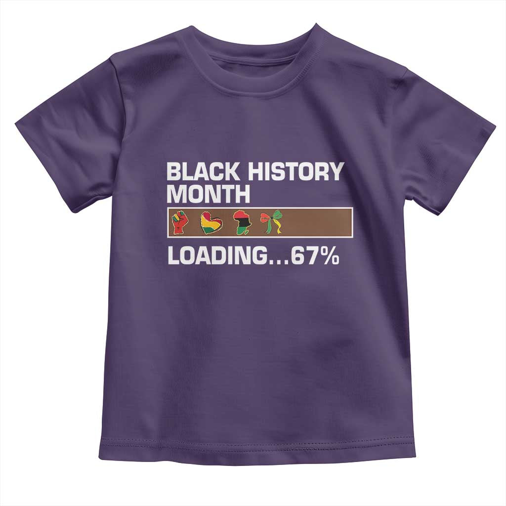 Funny Black History Month Loading Toddler T Shirt Six Seven Meme TS12 Purple Print Your Wear