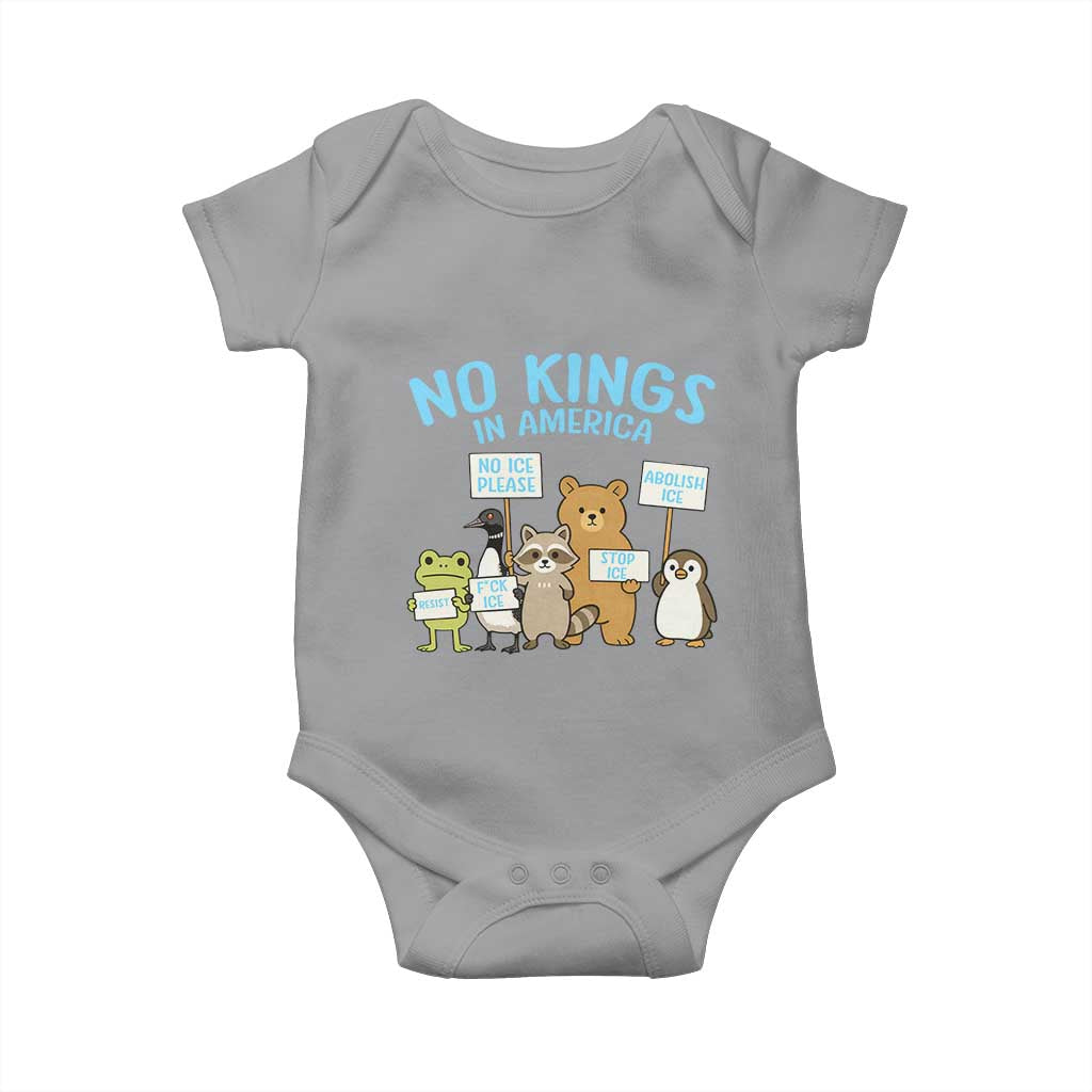 Funny Protest Animals Abolish Ice Baby Onesie Minneapolis USA Support Gift TS12 Sport Gray Print Your Wear