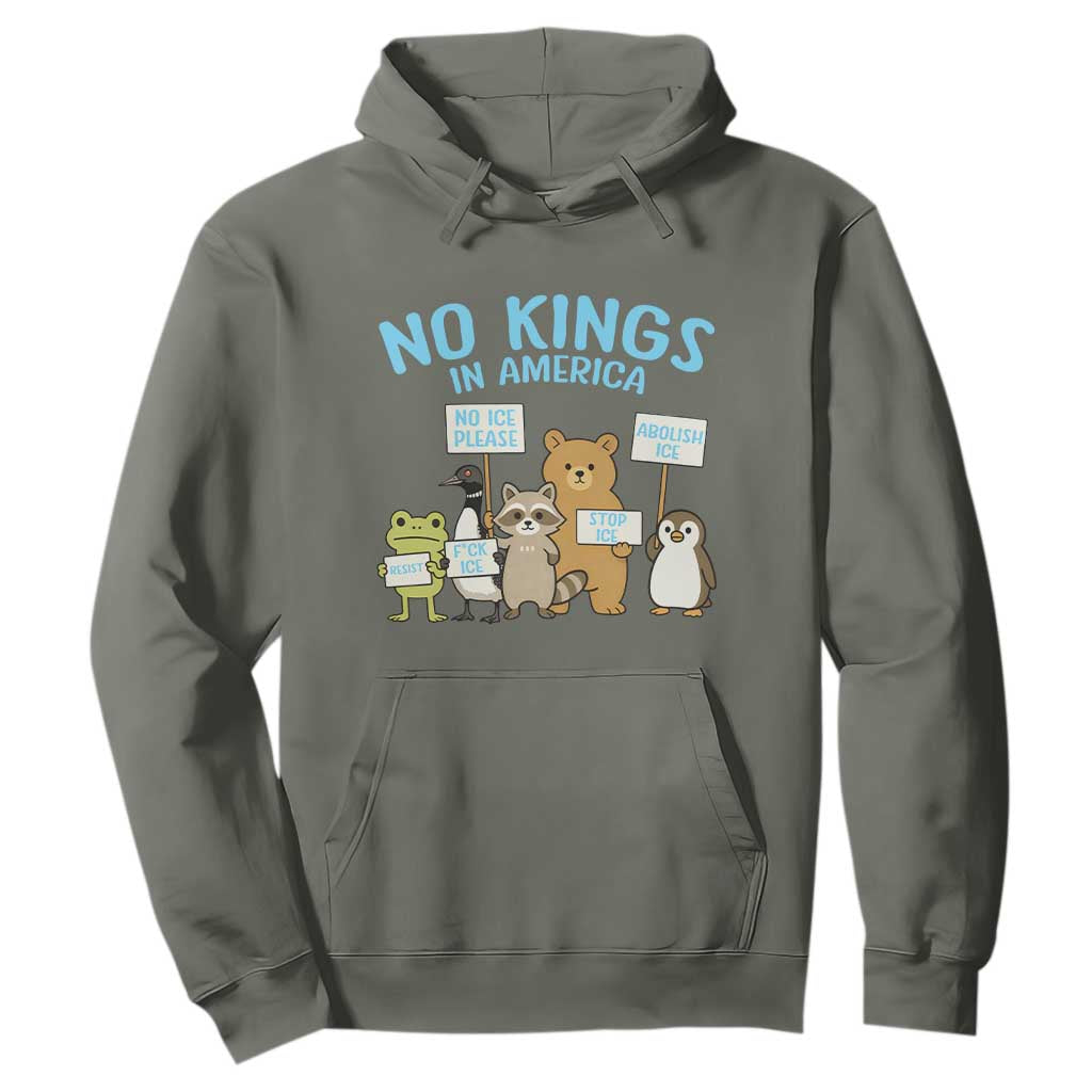 Funny Protest Animals Abolish Ice Hoodie Minneapolis USA Support Gift TS12 Military Green Print Your Wear