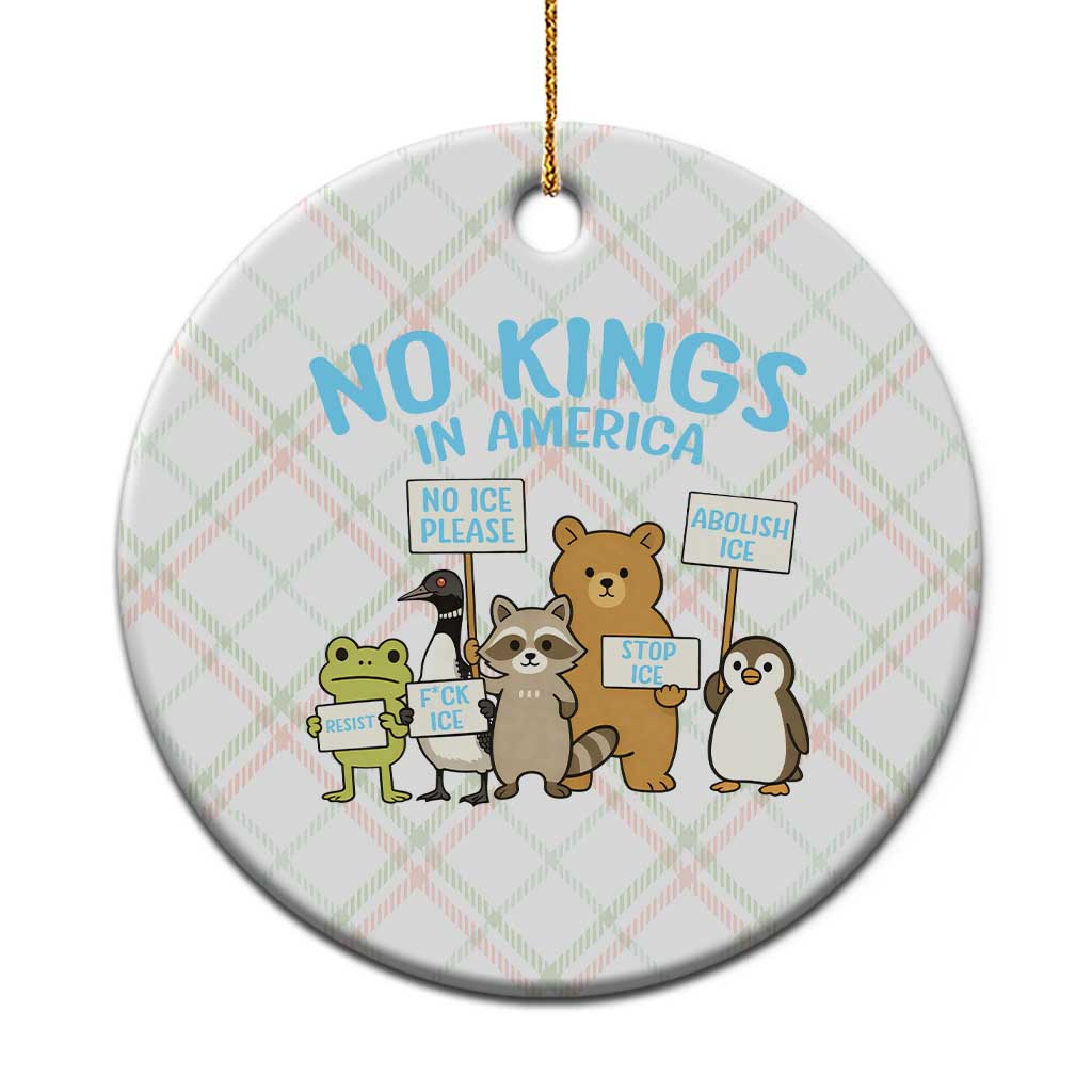 Funny Protest Animals Abolish Ice Ceramic Ornament Minneapolis USA Support Gift TS12 1pc Christmas Plaid Print Your Wear