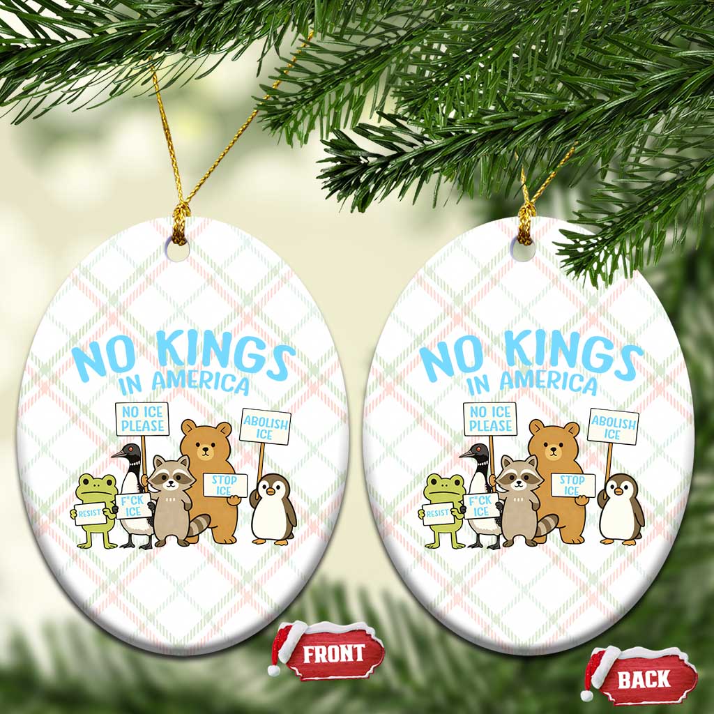 Funny Protest Animals Abolish Ice Ceramic Ornament Minneapolis USA Support Gift TS12 Print Your Wear
