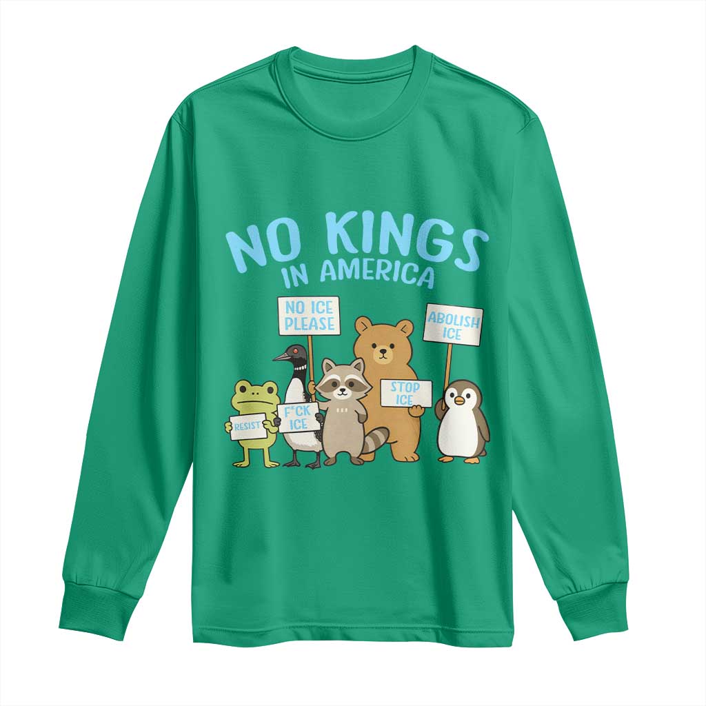 Funny Protest Animals Abolish Ice Long Sleeve Shirt Minneapolis USA Support Gift TS12 Irish Green Print Your Wear