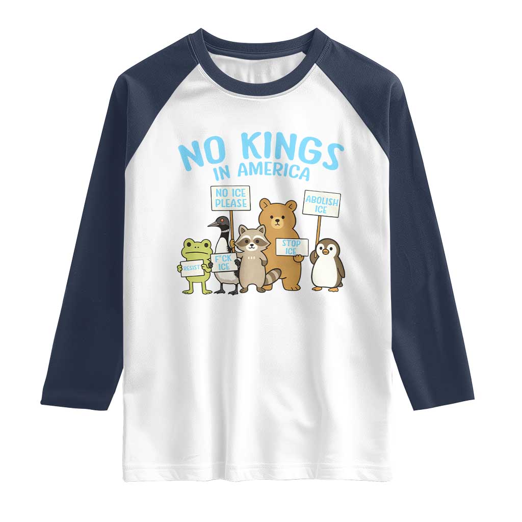 Funny Protest Animals Abolish Ice Raglan Shirt Minneapolis USA Support Gift TS12 White Navy Print Your Wear