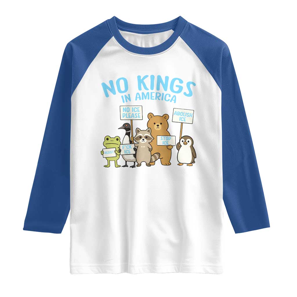 Funny Protest Animals Abolish Ice Raglan Shirt Minneapolis USA Support Gift TS12 White Royal Print Your Wear