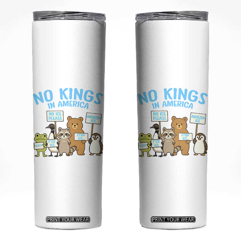 Funny Protest Animals Abolish Ice Skinny Tumbler Minneapolis USA Support Gift TS12 White Print Your Wear