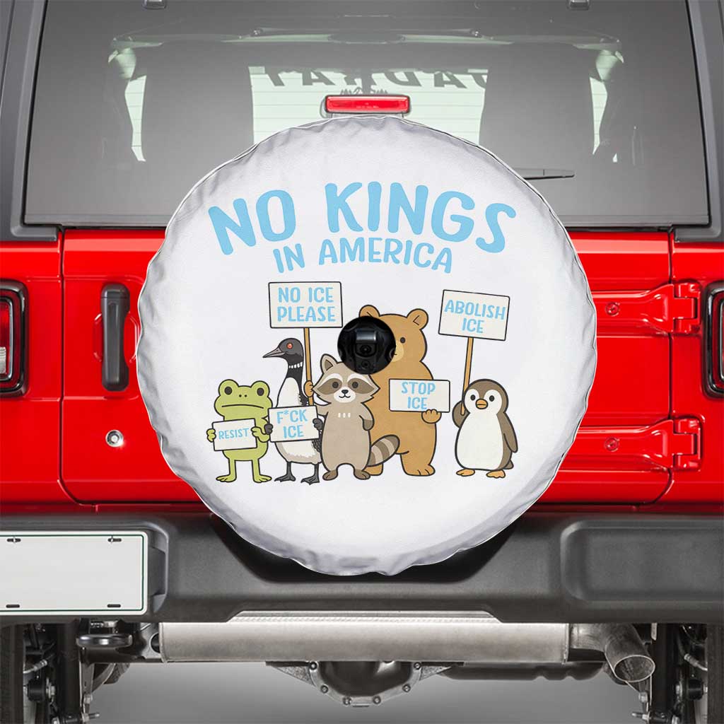 Funny Protest Animals Abolish Ice Spare Tire Cover Minneapolis USA Support Gift TS12 White Print Your Wear