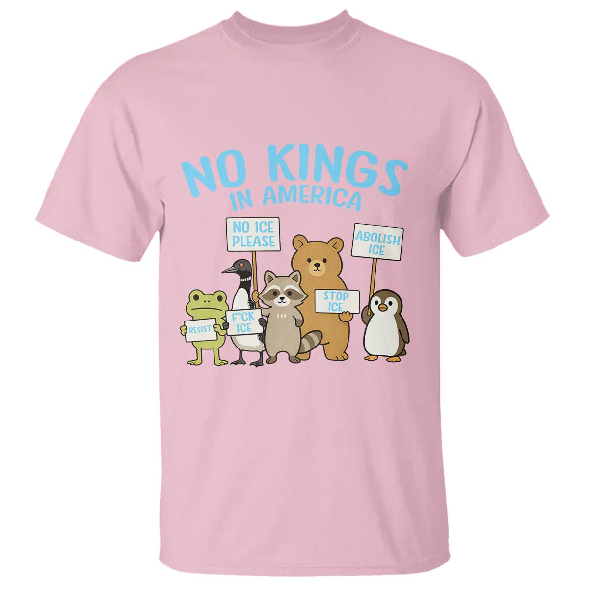 Funny Protest Animals Abolish Ice T Shirt Minneapolis USA Support Gift TS12 Light Pink Print Your Wear
