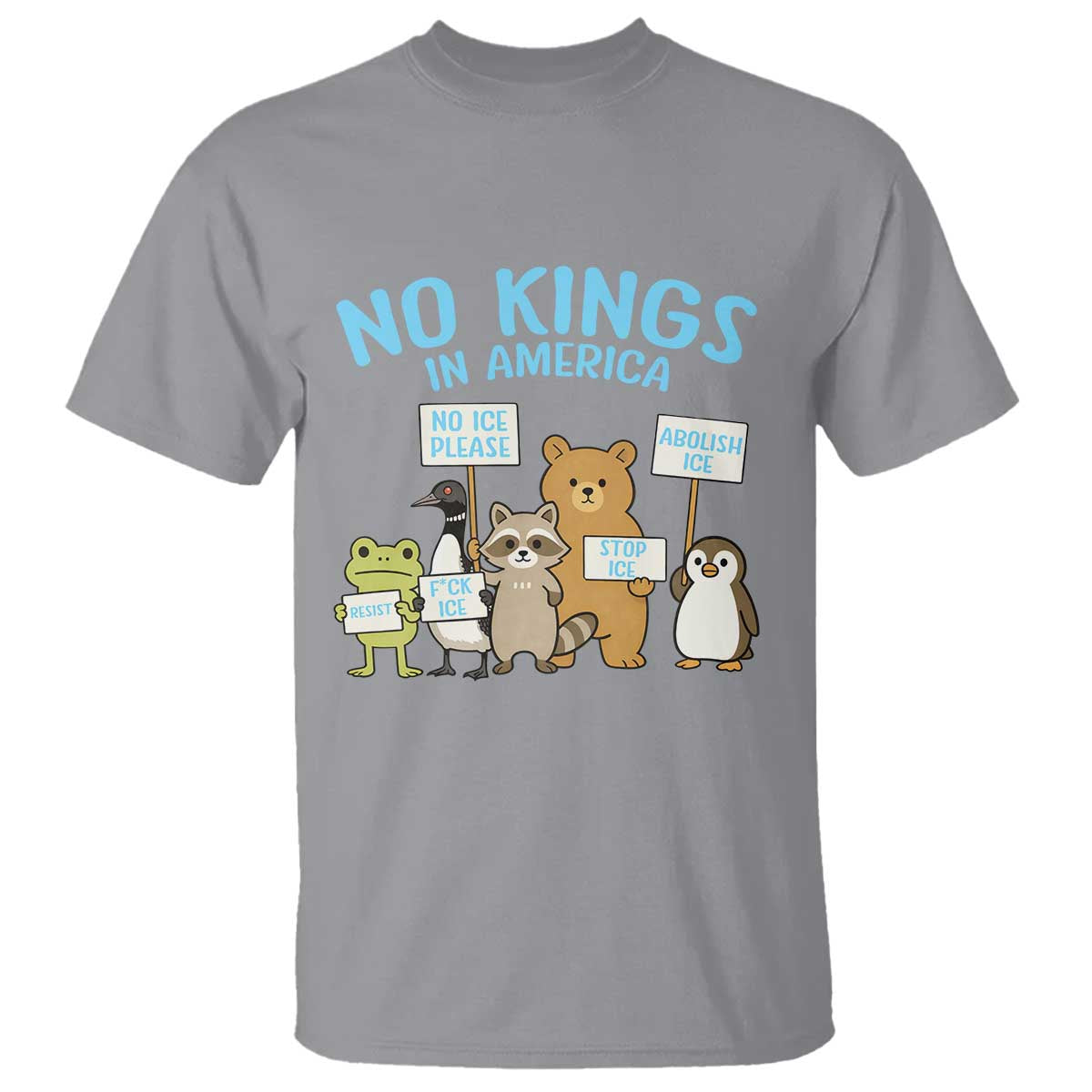 Funny Protest Animals Abolish Ice T Shirt Minneapolis USA Support Gift TS12 Sport Gray Print Your Wear