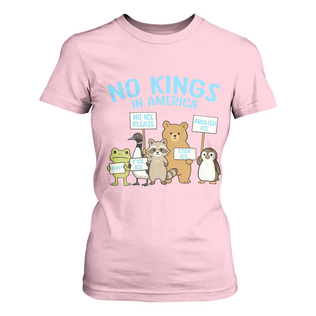 Funny Protest Animals Abolish Ice T Shirt For Women Minneapolis USA Support Gift TS12 Light Pink Print Your Wear