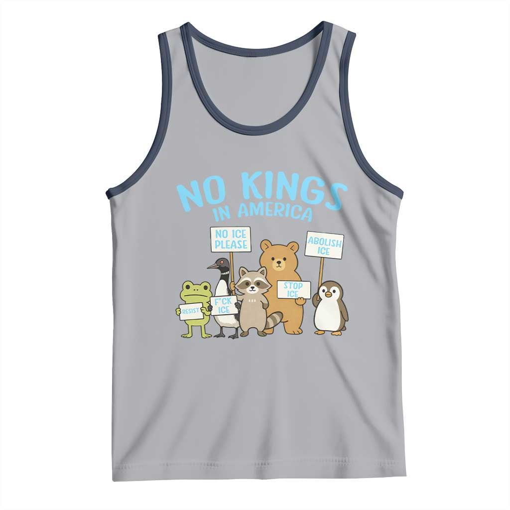 Funny Protest Animals Abolish Ice Tank Top Minneapolis USA Support Gift TS12 Athletic Heather Navy Print Your Wear