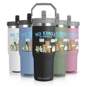 Funny Protest Animals Abolish Ice Flip Straw Tumbler Minneapolis USA Support Gift TS12 Print Your Wear
