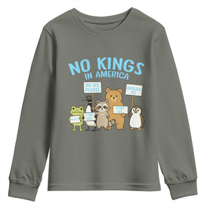 Funny Protest Animals Abolish Ice Youth Sweatshirt Minneapolis USA Support Gift TS12 Military Green Print Your Wear