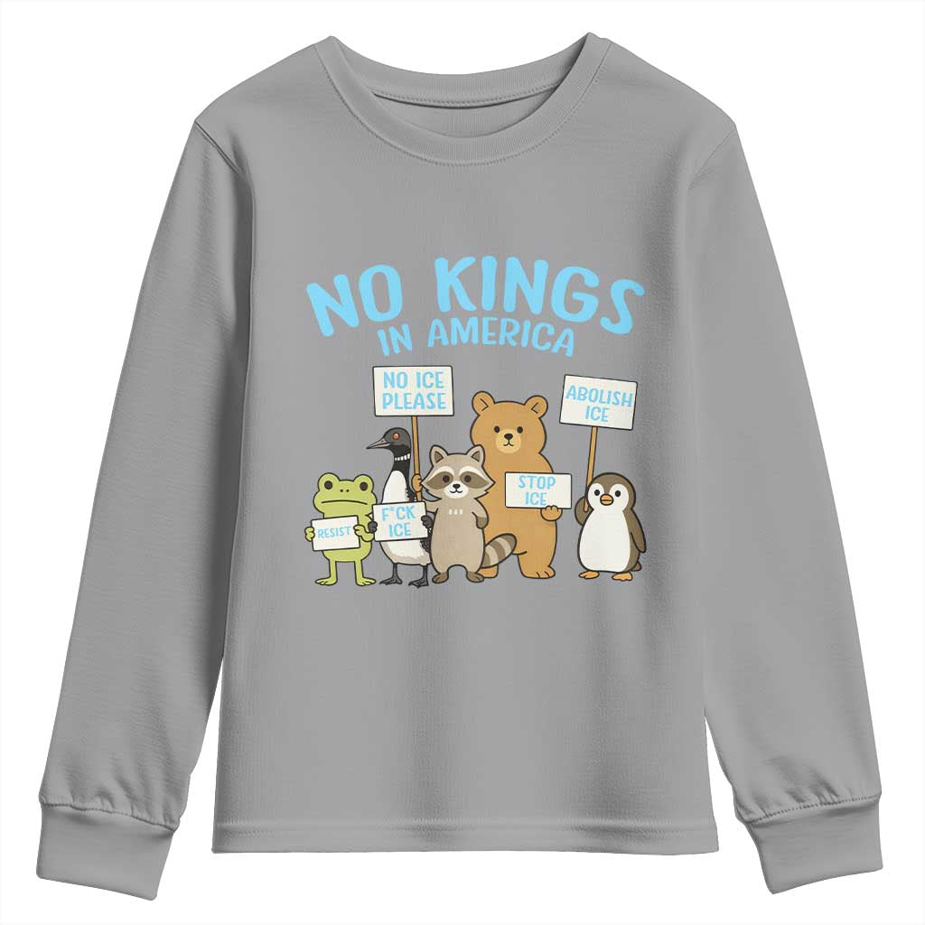 Funny Protest Animals Abolish Ice Youth Sweatshirt Minneapolis USA Support Gift TS12 Sport Gray Print Your Wear