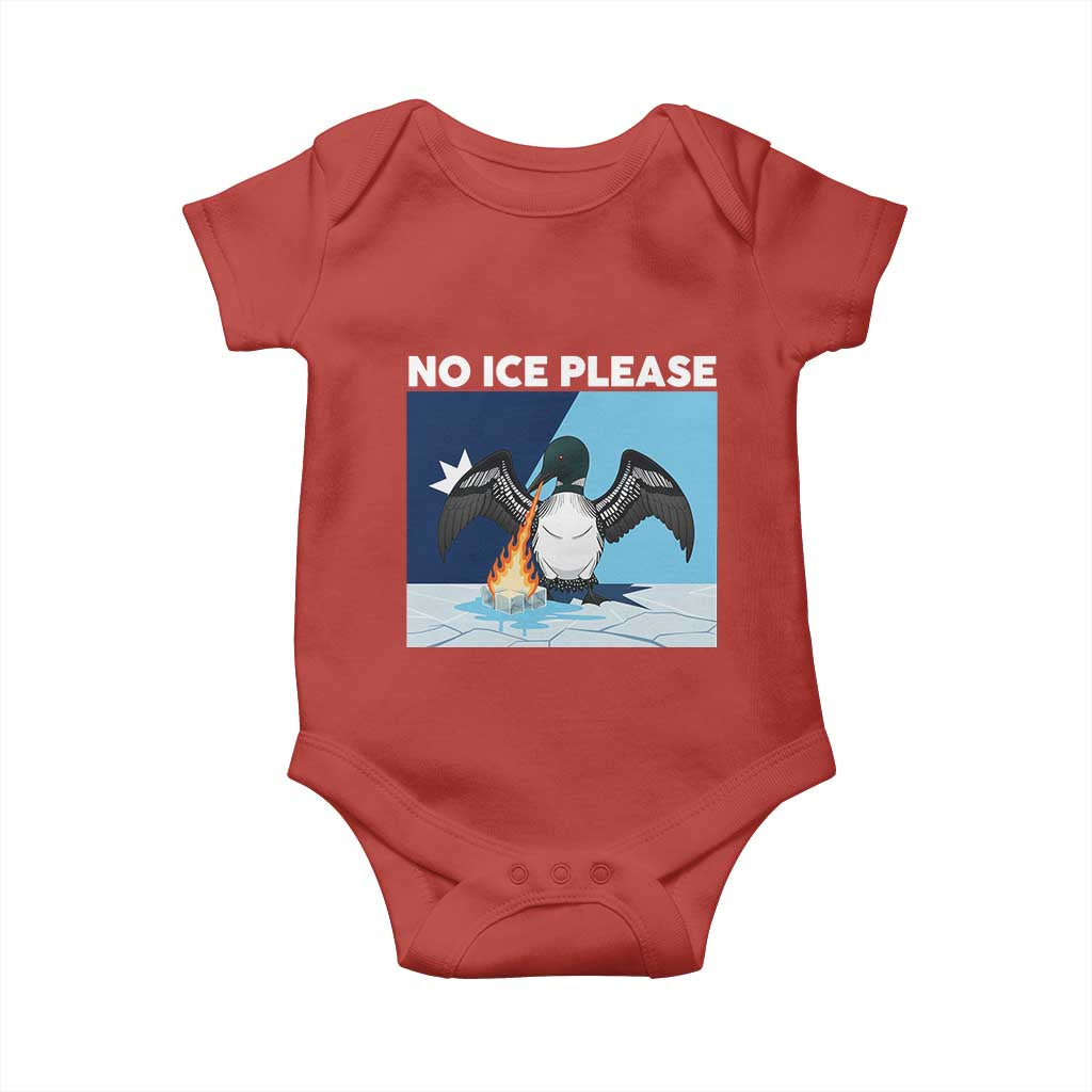 Funny Fire Breathing Loon Baby Onesie No Ice Please TS12 Red Print Your Wear