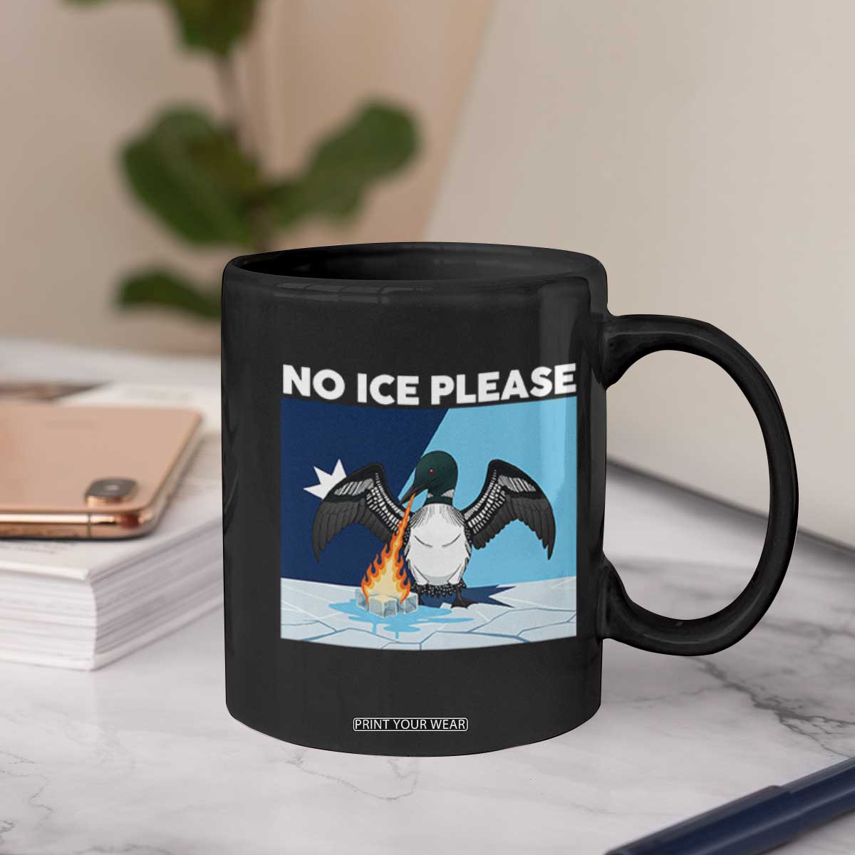 Funny Fire Breathing Loon Coffee Mug No Ice Please TS12 Print Your Wear