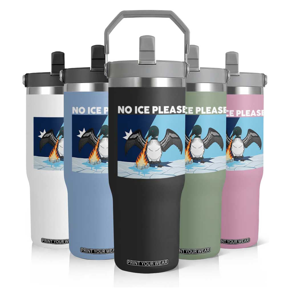 Funny Fire Breathing Loon Flip Straw Tumbler No Ice Please TS12 Print Your Wear