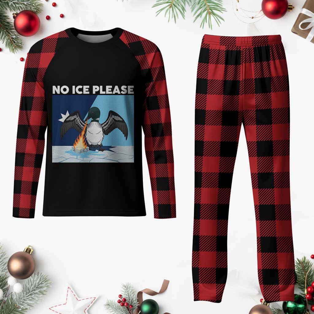 Funny Fire Breathing Loon Plaid Pajama Set No Ice Please TS12 Buffalo Plaid Print Your Wear