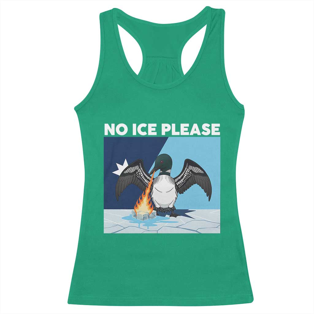 Funny Fire Breathing Loon Racerback Tank Top No Ice Please TS12 Irish Green Print Your Wear
