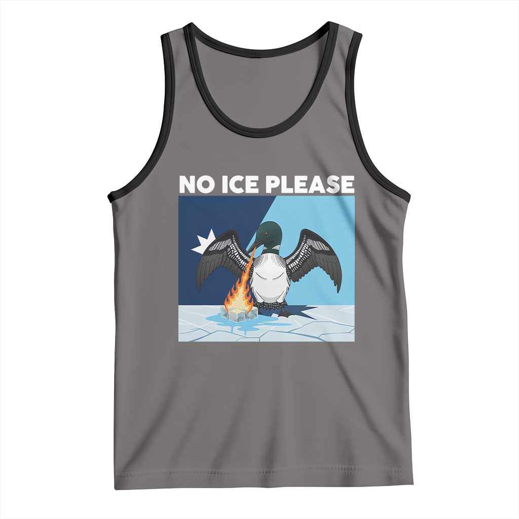 Funny Fire Breathing Loon Tank Top No Ice Please TS12 Deep Heather Black Print Your Wear