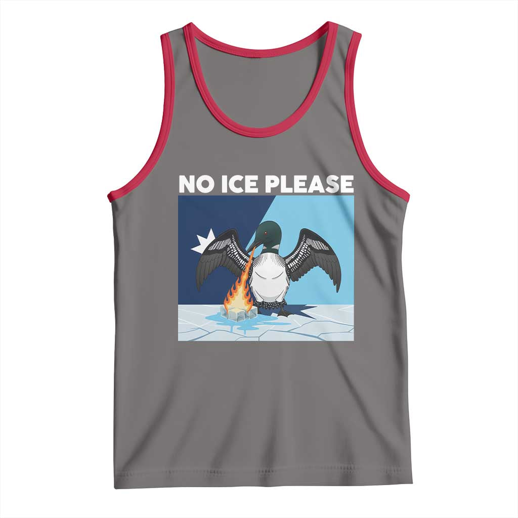 Funny Fire Breathing Loon Tank Top No Ice Please TS12 Deep Heather Red Print Your Wear