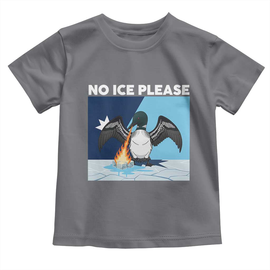 Funny Fire Breathing Loon Toddler T Shirt No Ice Please TS12 Charcoal Print Your Wear