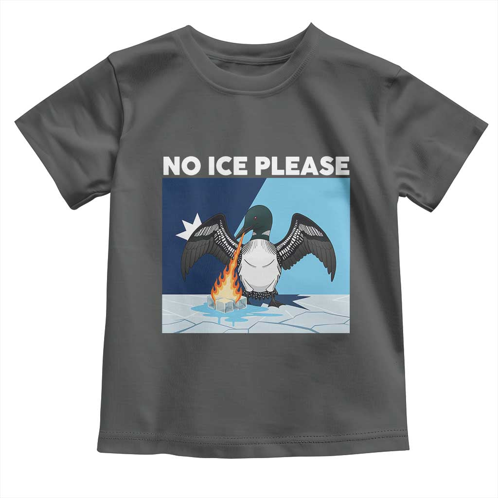 Funny Fire Breathing Loon Toddler T Shirt No Ice Please TS12 Dark Heather Print Your Wear