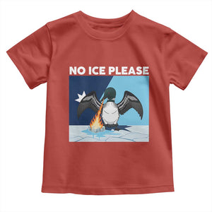 Funny Fire Breathing Loon Toddler T Shirt No Ice Please TS12 Red Print Your Wear
