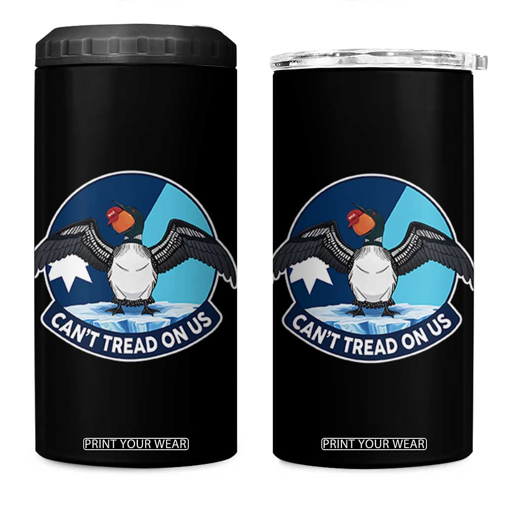 Can Not Tread On Us 4 in 1 Can Cooler Tumbler Common Loon No Ice Please TS12 One Size: 16 oz Black Print Your Wear