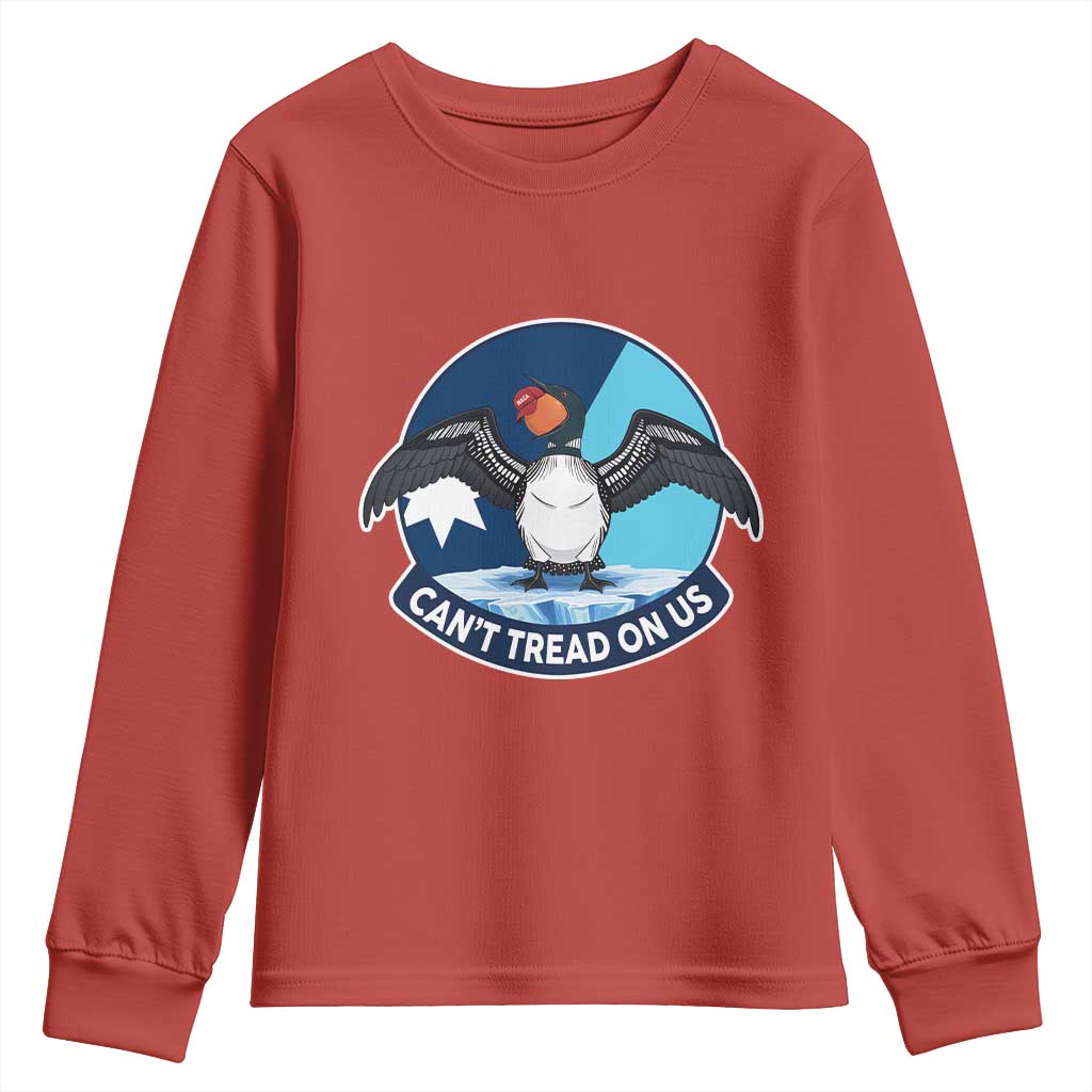 Can Not Tread On Us Youth Sweatshirt Common Loon No Ice Please TS12 Red Print Your Wear