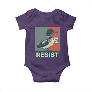 Funny Minnesota Common Loon Baby Onesie No Ice Please TS12 Purple Print Your Wear