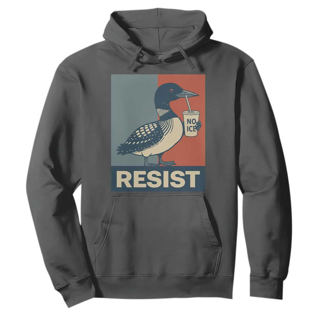 Funny Minnesota Common Loon Hoodie No Ice Please TS12 Dark Heather Print Your Wear