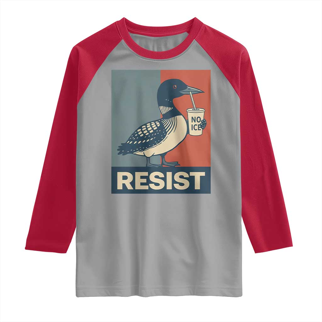 Funny Minnesota Common Loon Raglan Shirt No Ice Please TS12 Sport Gray Red Print Your Wear