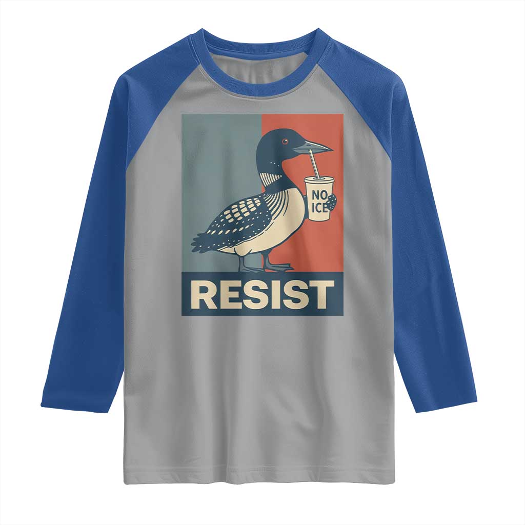 Funny Minnesota Common Loon Raglan Shirt No Ice Please TS12 Sport Gray Royal Print Your Wear